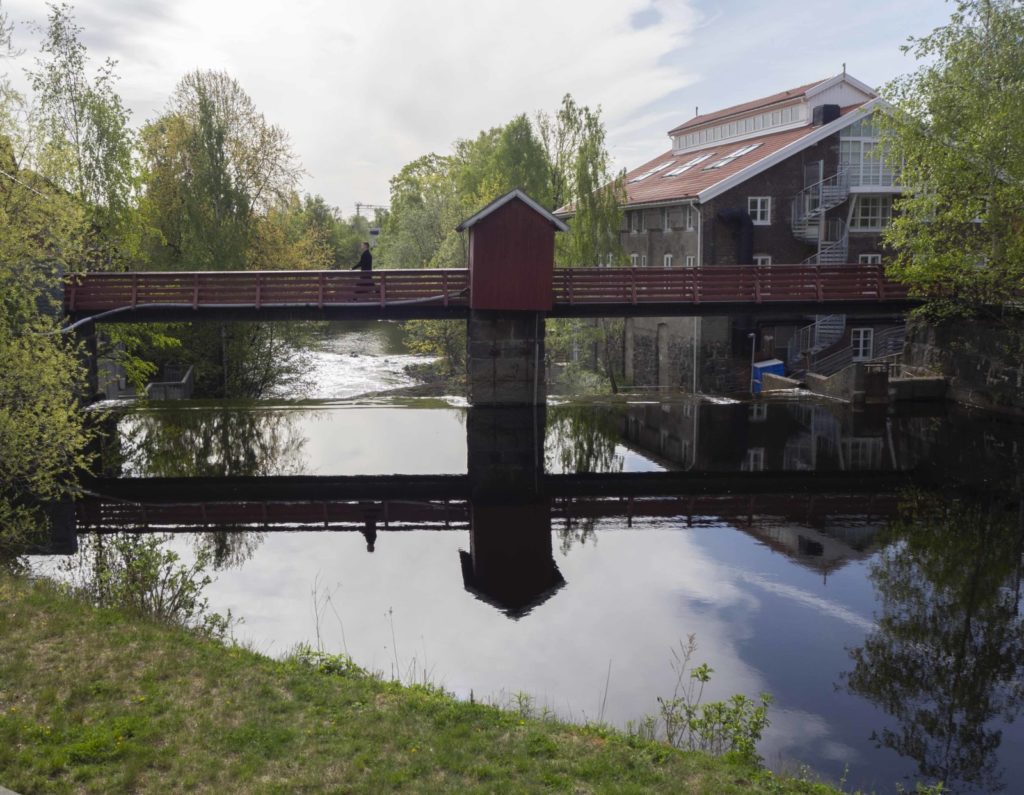 Mølledammen nederst i Lysakerelva